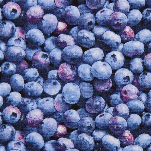 Blauer violette Blaubeere Frucht Stoff Berry Good Elizabeth's Studio Stoff