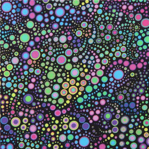 blue purple circle dot bubble fabric Robert Kaufman Effervescence Digital Fabric