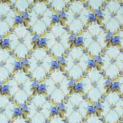 blue roses Michael Miller fabric French Journal 2