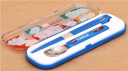 blue vehicle Bento Cutlery Chopsticks Set fire engine truck 2