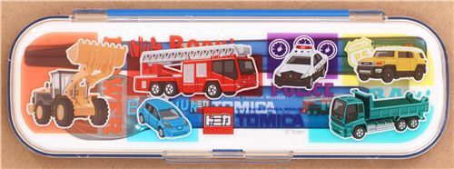 blue vehicle Bento Cutlery Chopsticks Set fire engine truck 3