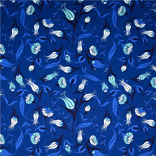 blueMichael Miller fabric Turkish Garden with flowers 2