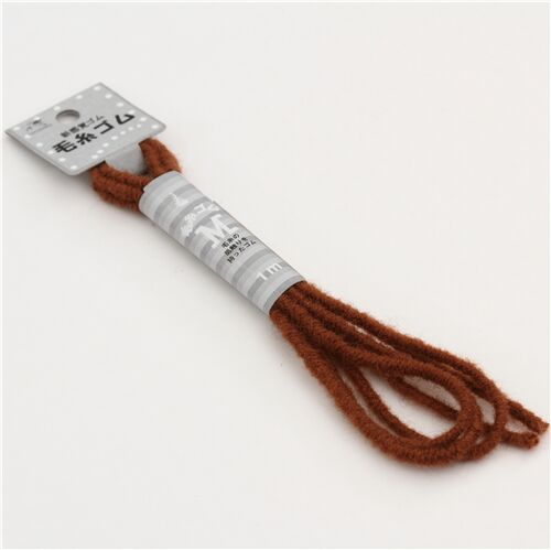 brown 1m wool elastic cord from Japan 2
