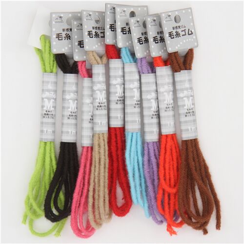 brown 1m wool elastic cord from Japan 5