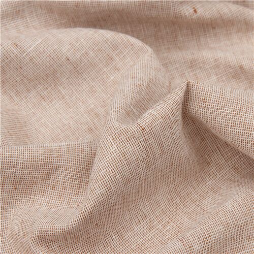 Tissu coton-lin marron Robert Kaufman Essex Yarn Dyed Homespun Tissu