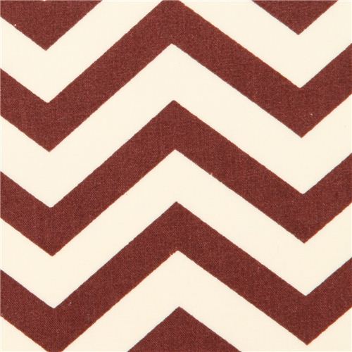 brown chevron organic fabric by birch from the USA Fabric
