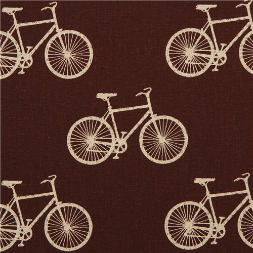 brauner echino Fahrrad Laminat Stoff cycling Stoff
