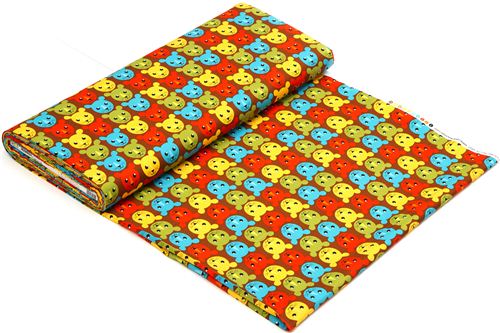 brown fabric with colourful tigers de Robert Kaufman 3