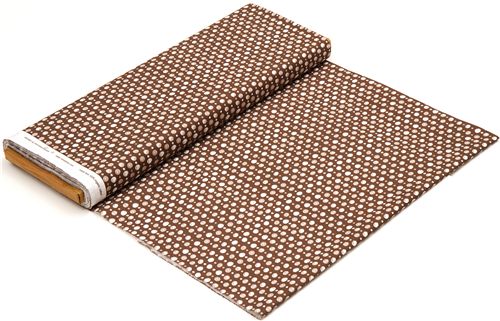 brown monaluna organic fabric with dots USA 3