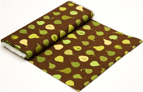 brown pear fruit fabric by Robert Kaufman 3