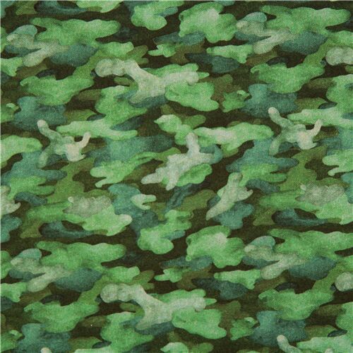 tarngrnes Campingmuster camo Baumwollstoff Stoff