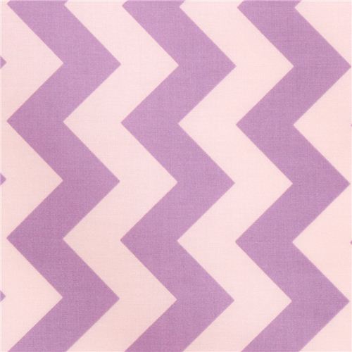 chevron Riley Blake laminate fabric lavender white Fabric