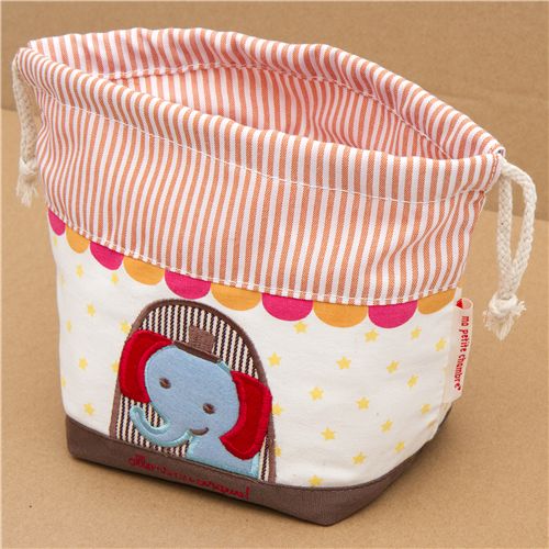 circus elephant fabric thermo lunch bag for bento boxes 2
