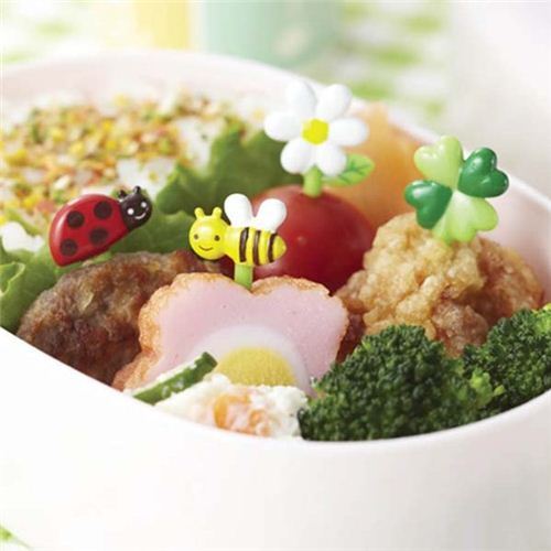 Pinchos para comida bento fiambrera trbol abeja bicho 0