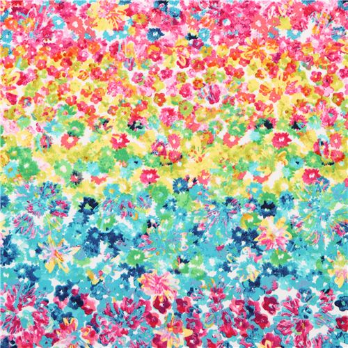 Tela flor jardín multicolor Flower Fields de Michael Miller Spring Fling Tela