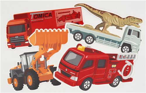 Grands autocollants avec des ambulances et bus multicolores, par Kamio Japon 4