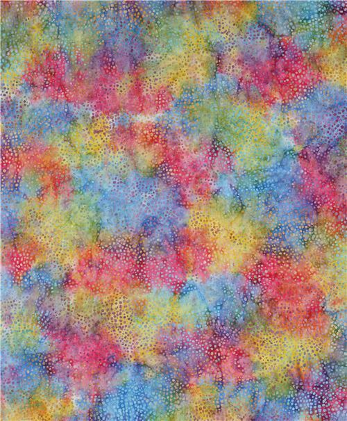 Fat Quarter (50 x 134 cm) - Bunt gebatikter Stoff mit kleinen Formen von Timeless Treasures 4