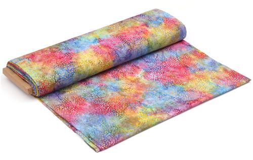Fat Quarter (50 x 134 cm) - Bunt gebatikter Stoff mit kleinen Formen von Timeless Treasures 5