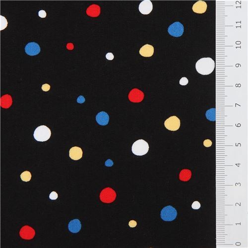 Fat Quarter (50 x 56 cm) - colorful dot fabric by Michael Miller in black 2