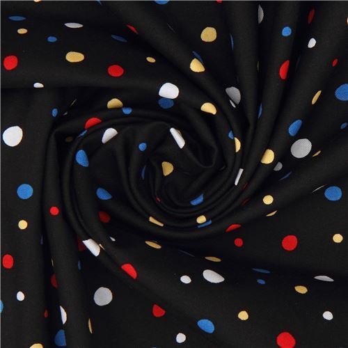 Fat Quarter (50 x 56 cm) - colorful dot fabric by Michael Miller in black 5