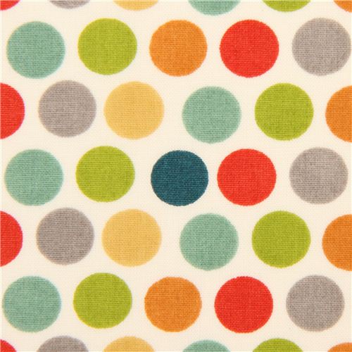 bunter Polka Dot Punkte Jersey Bio-Stoff birch USA Stoff