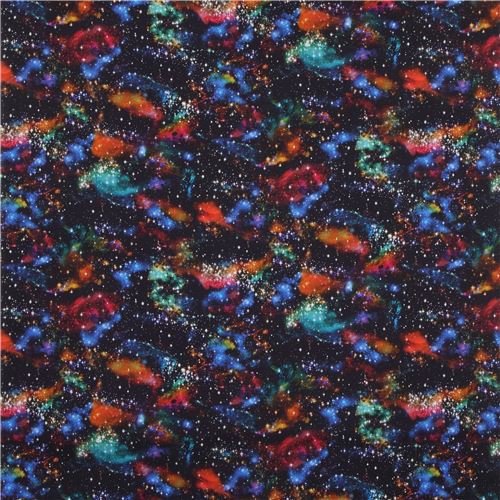 Remnant 35 cm - colorful space fabric by Robert Kaufman 2