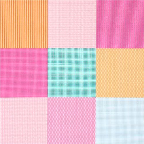 Bunter Stoff mit Quadraten von Moda Fabrics Stoff