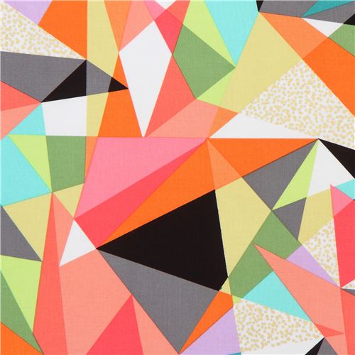 Stoff mit bunten Dreiecken von Michael Miller Stoff