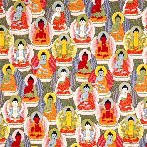colourful Buddha fabric by Alexander Henry from the USA 2