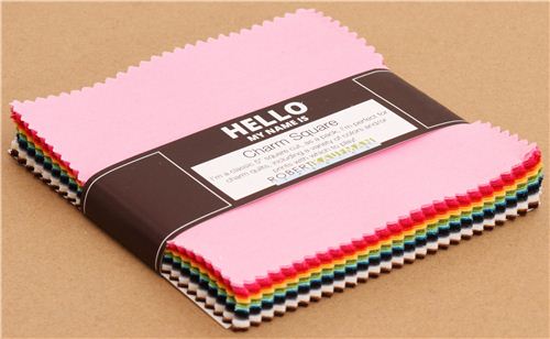 Lote cuadrado patchwork tela orgnica colores Robert Kaufman