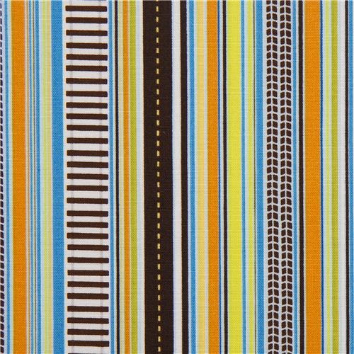 colourful Riley Blake stripes fabric for boys traffic Fabric
