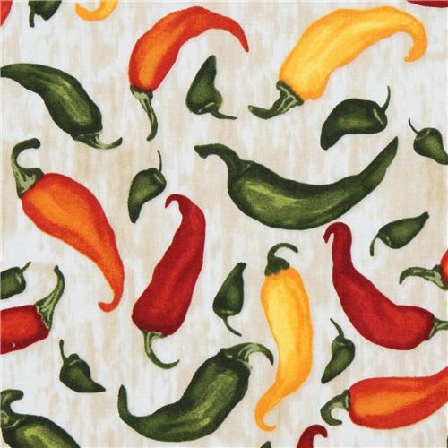 colourful chili fabric par Robert Kaufman 1