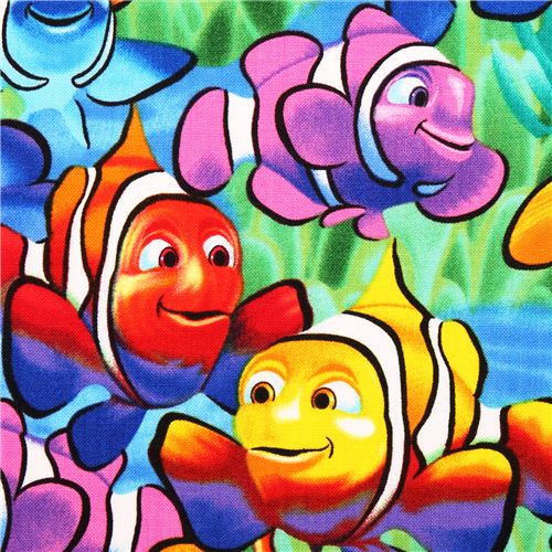colourful exotic clown fish animal fabric USA Fabric