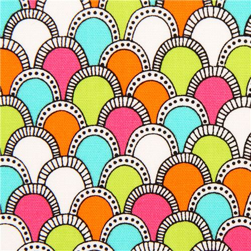 Tela estampado escamas de colores de Robert Kaufman EEUU Tela