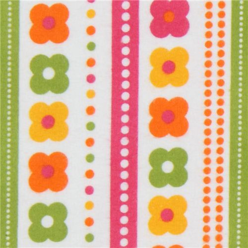 colourful florets flannel fabric de Robert Kaufman 1