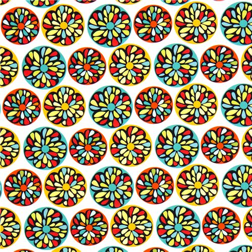 colourful flower fabric by Robert Kaufman 2