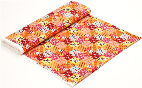 colourful kawaii animal fabric squares by Cosmo from Japan 3