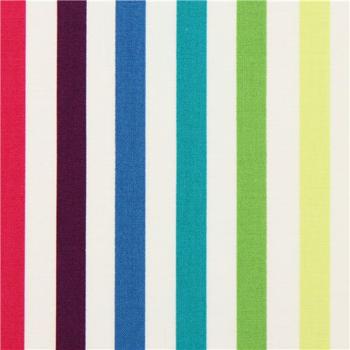 bunter regenbogenfarbener Streifen Michael Miller Stoff