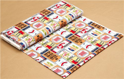 bunter See Reise Stickers Stoff von Michael Miller USA   3