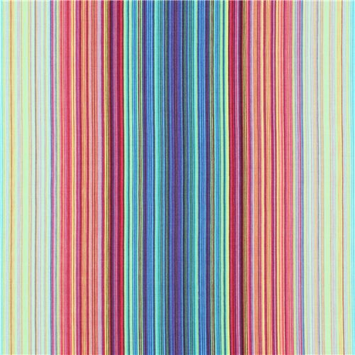 colourful thin stripes fabric by Michael Miller USA Fabric