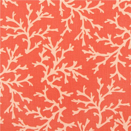 tessuto rosso marittimo coralli Michael Miller Sea Coral Raspberry Tessuto