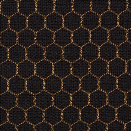 tessuto cotone rete metallica color bronzo sfondo nero Tessuto