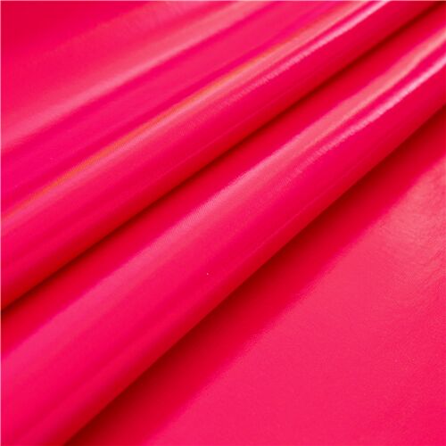 Tissu en coton rose uni lamin impermable, import du Japon Tissu