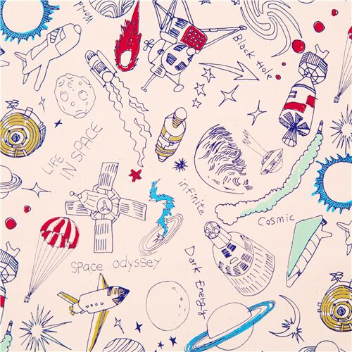 Science Illustrée Odyssée De L’Espace Fusées Tissu