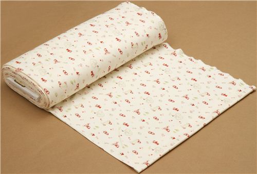 cream Little Red Riding Hood fairy tale knit fabric by Cosmo 3