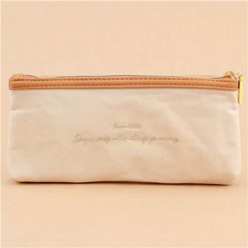 Trousse à crayons crème avec Blanche-Neige importée du Japon 7