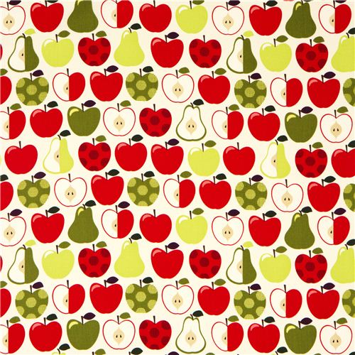 cream apples and pears fabric by Timeless Treasures USA 2