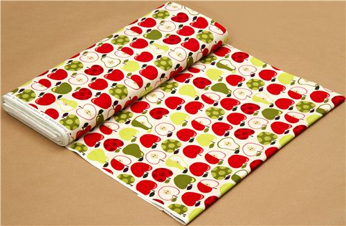 cream apples and pears fabric by Timeless Treasures USA 3