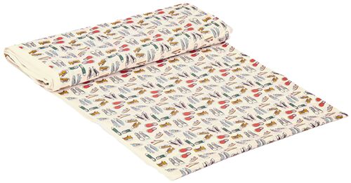 Resto de (41 x 110 cm) - Tela lin�n de algod�n color crema con zapatillas converse loneta sneaker 4