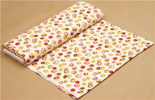cream donut and coffee fabric de Cosmo de Jap�n3